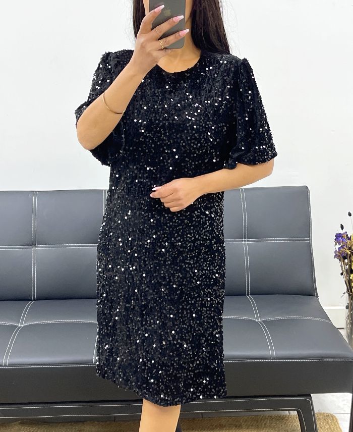 robe-paillettes-manchs-a-volants-ah250564-noir
