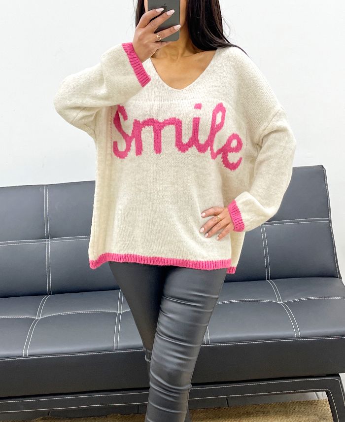 pullover-oversize-smile-ah250560-beige