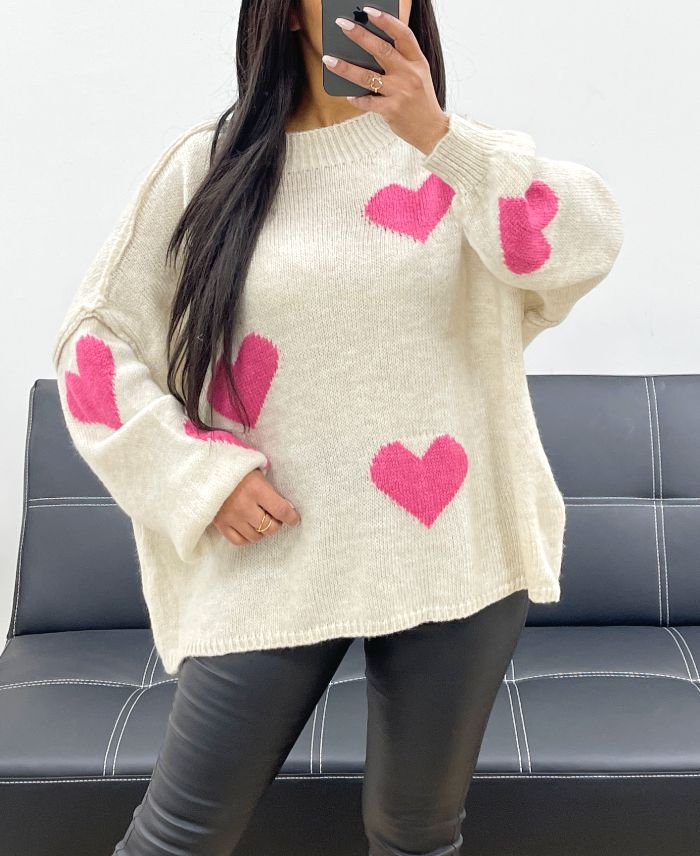 pullover-oversize-surpiqure-coeur-ah250574-beige (1)