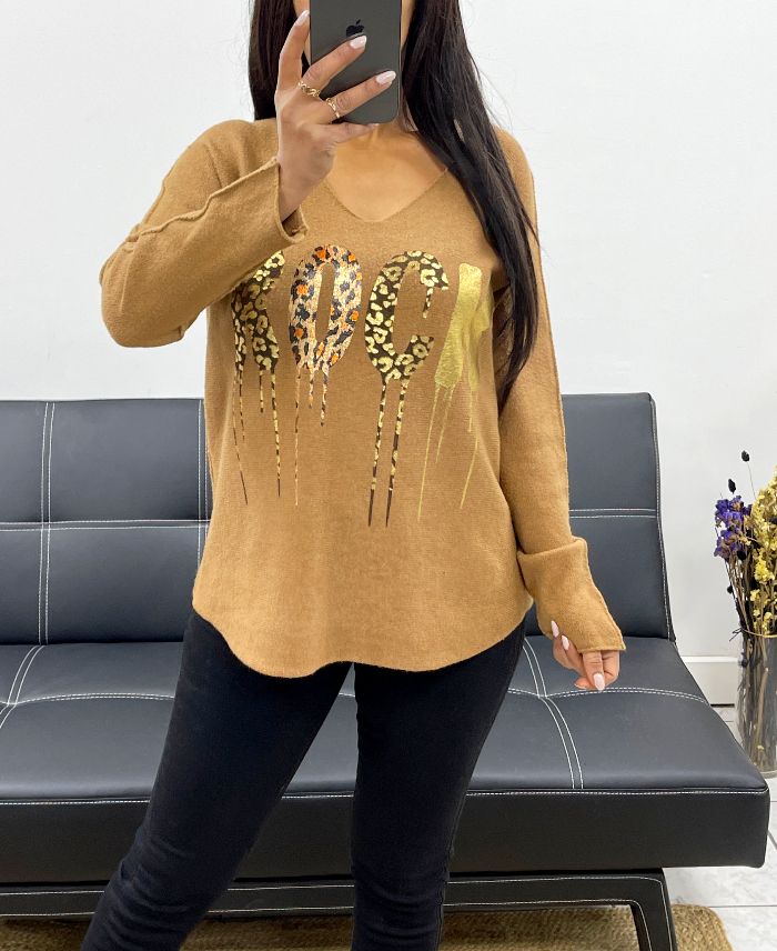 pullover-flocage-rock-ah250969-camel