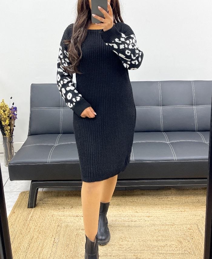 robe-manches-leopard-ah250942-noir (3)