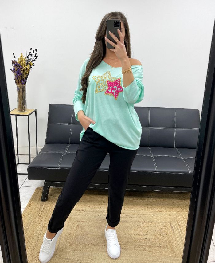 pull-ample-leger-flocage-double-etoile-pe0264-vert-pastel (1)