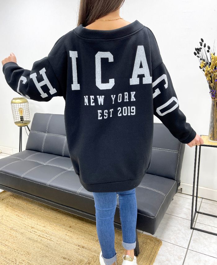 sweat-molleton-oversize-chicago-pe0360-noir