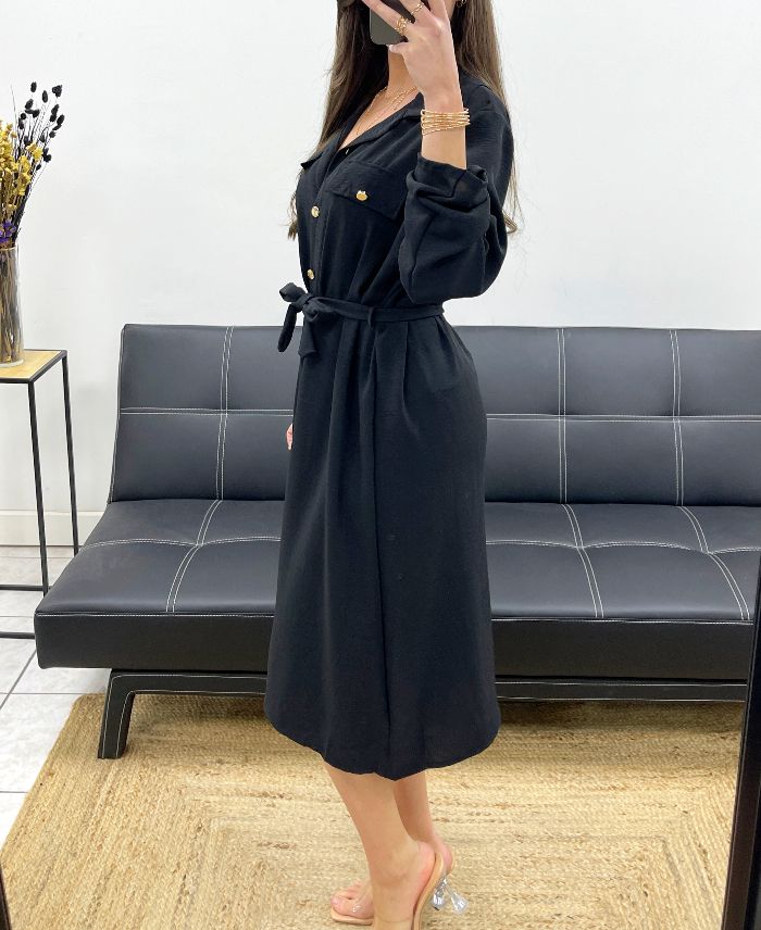robe-chemise-longue-avec-lien-pe0392-noir (2)