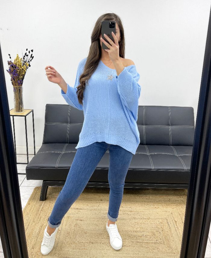 pullover-etoile-pe0317-bleu-ciel