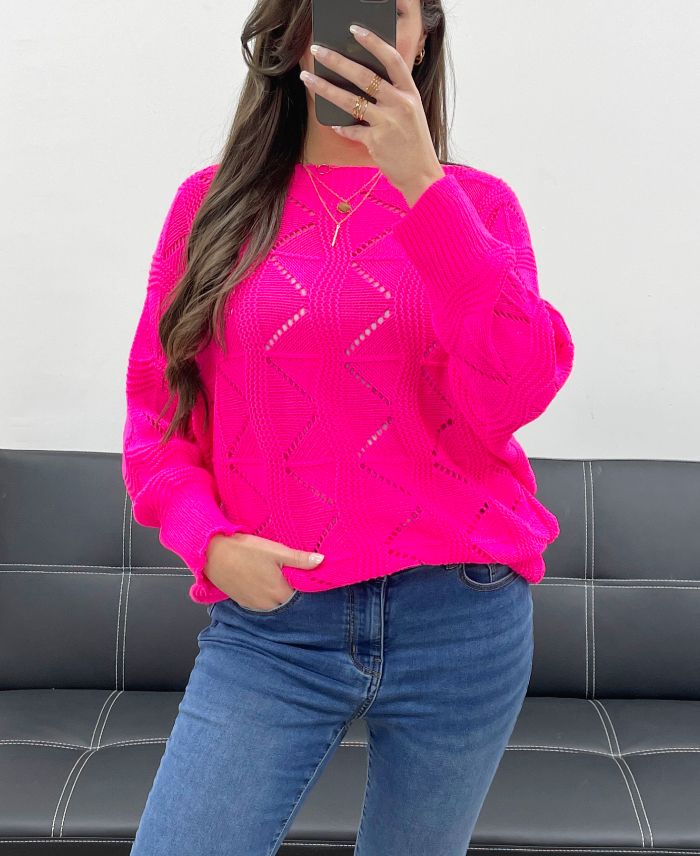 pullover-ajoure-pe0838-fushia