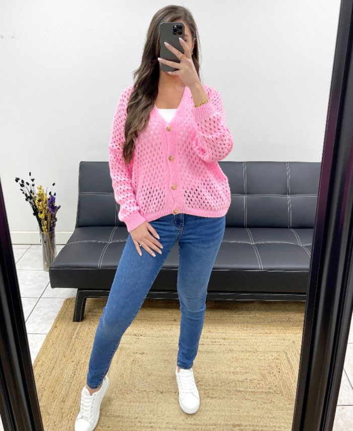 gilet-ajoure-pe0725-rose