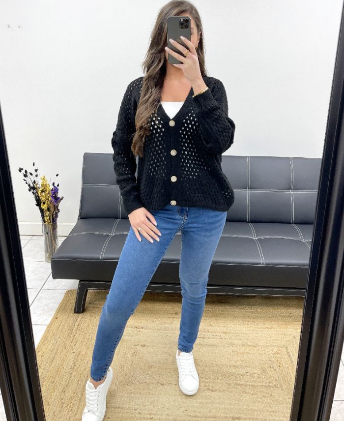 gilet-ajoure-pe0725-noir