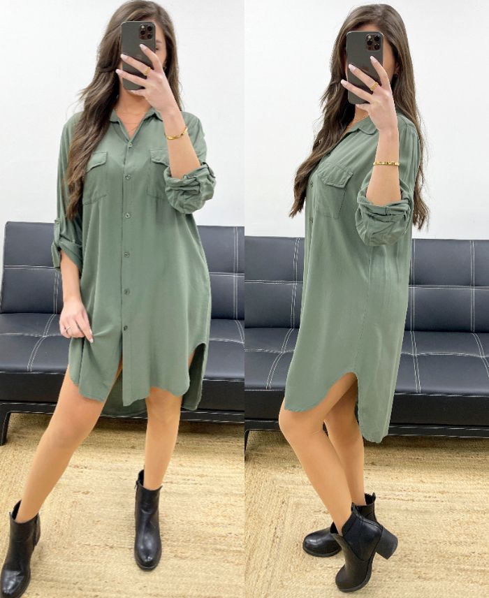 robe-chemise-fluide-pe0702-kaki