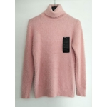 Pull rose col roulé femme (4)