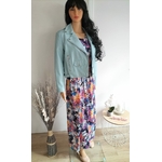 Robe longue imprimé fleuri (5)