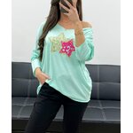 pull-ample-leger-flocage-double-etoile-pe0264-vert-pastel