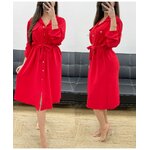 robe-chemise-longue-avec-lien-pe0392-rouge (2)