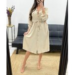 robe-chemise-longue-avec-lien-pe0392-beige