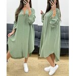 robe-oversize-fluide-viscose-bouton-pe0443-kaki