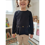 Tunique noire fillette Zara face gros plan