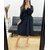 robe-chemise-longue-avec-lien-pe0392-noir