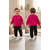 jogging fuschia et gris anthracite Adidas