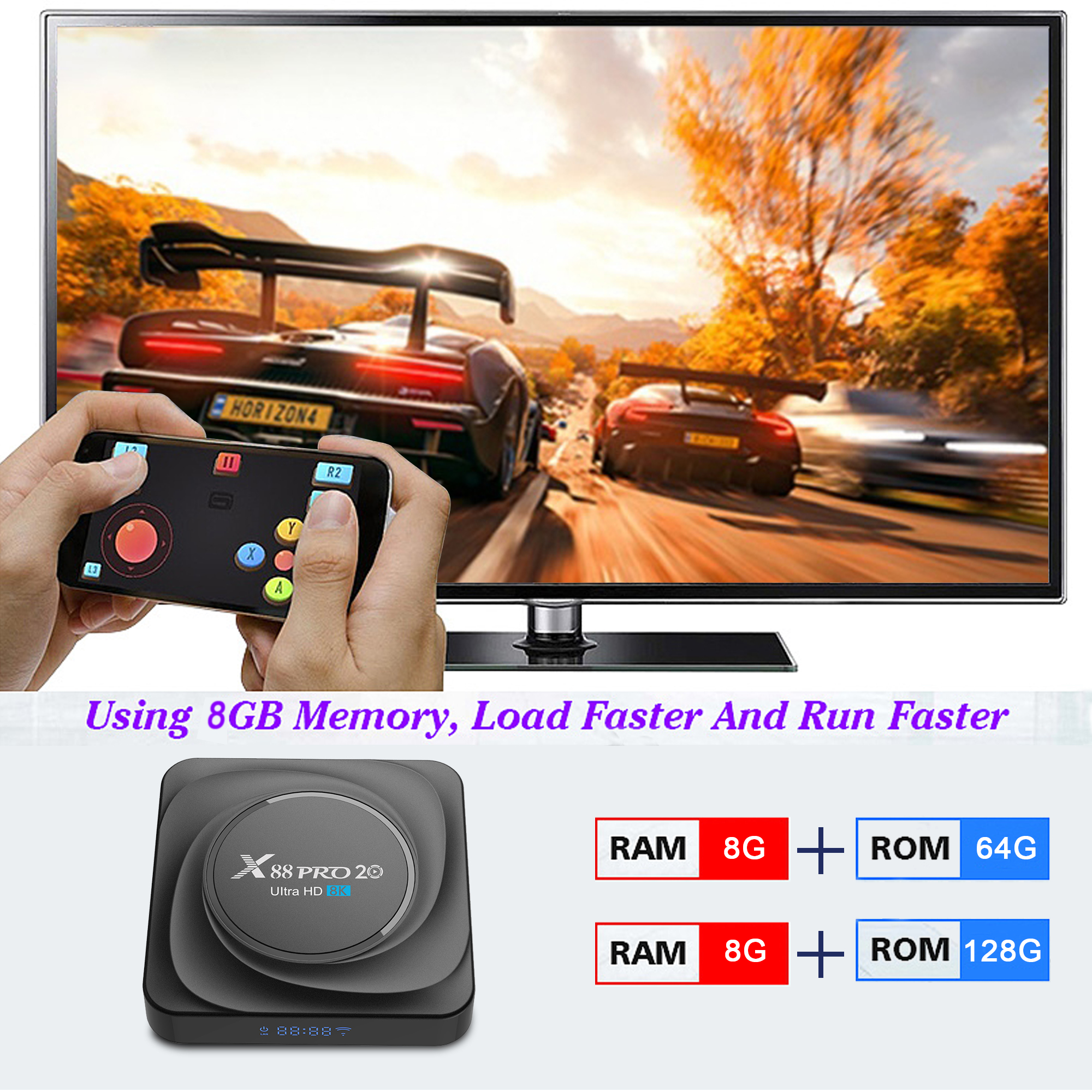 LEMFO-bo-tier-Smart-TV-X88-Pro-20-RK3566-Android-11-8-go-128-go-8K
