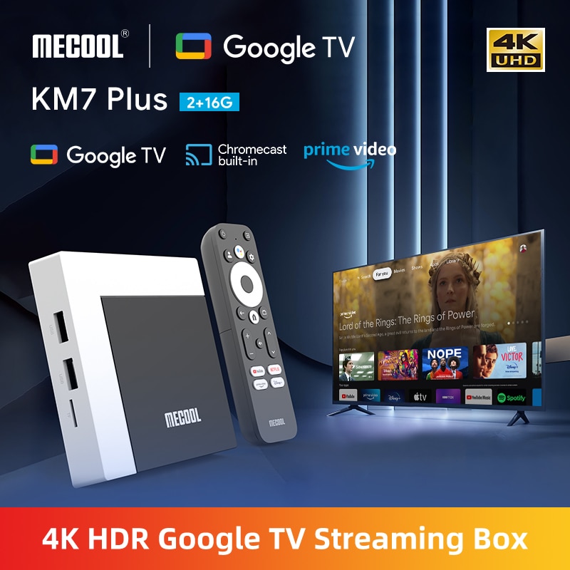 Boîtier Android TV KM7 Plus S905Y4 Global, lecteur multimédia 4k, Android 11, Netflix, Google TV