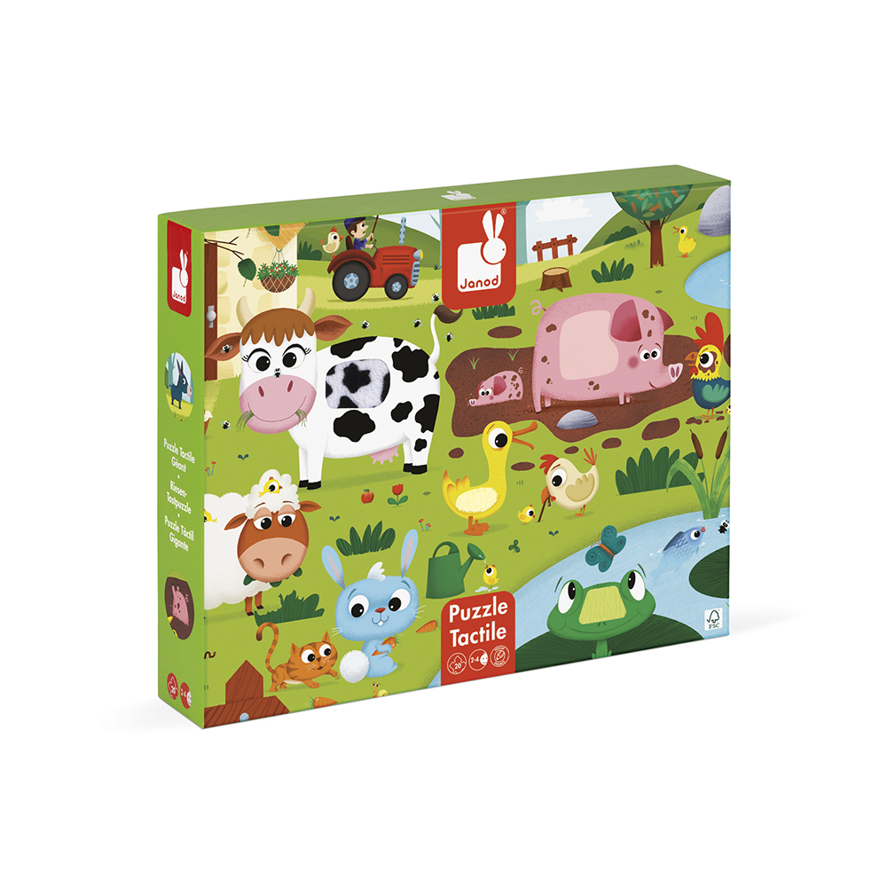 JANOD - Puzzle tactile - les animaux de la ferme (10)