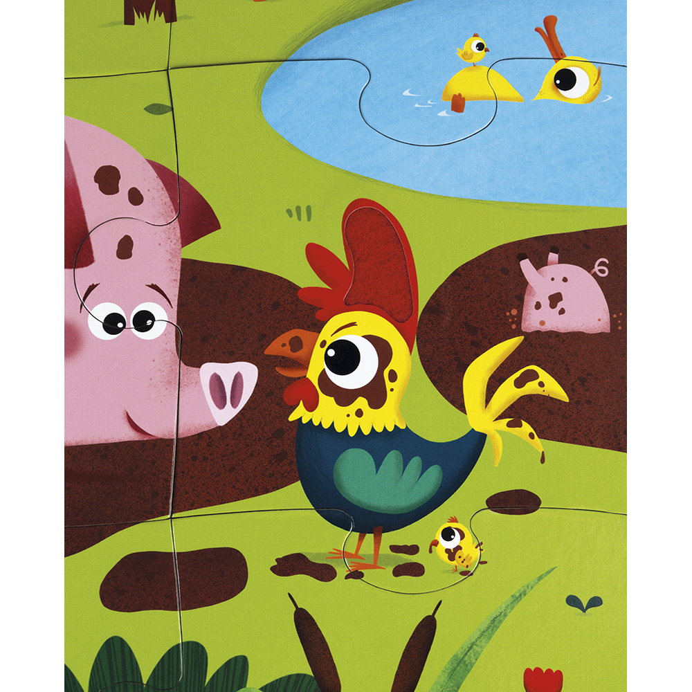 JANOD - Puzzle tactile - les animaux de la ferme (8)