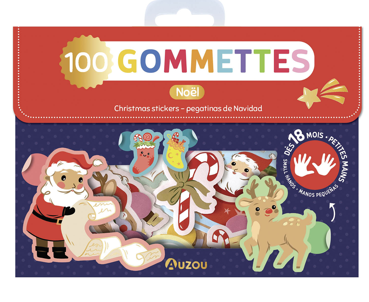 100 Gommettes de Noël - Dès 18 mois - Loisirs créatifs - le voyage de Lèl