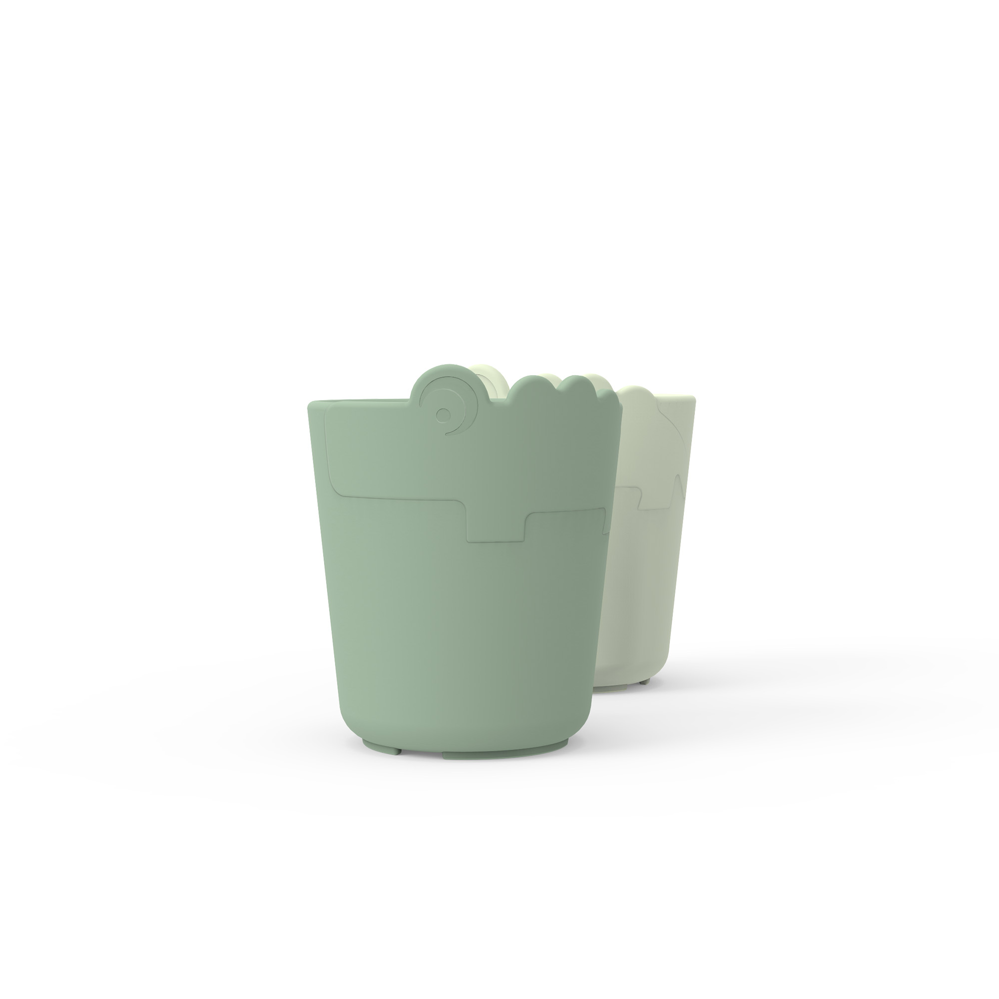 DONE BY DEER - Lot de 2 tasses Kiddish - Croco vert (1)