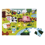 JANOD - Puzzle tactile - les animaux de la ferme (1)