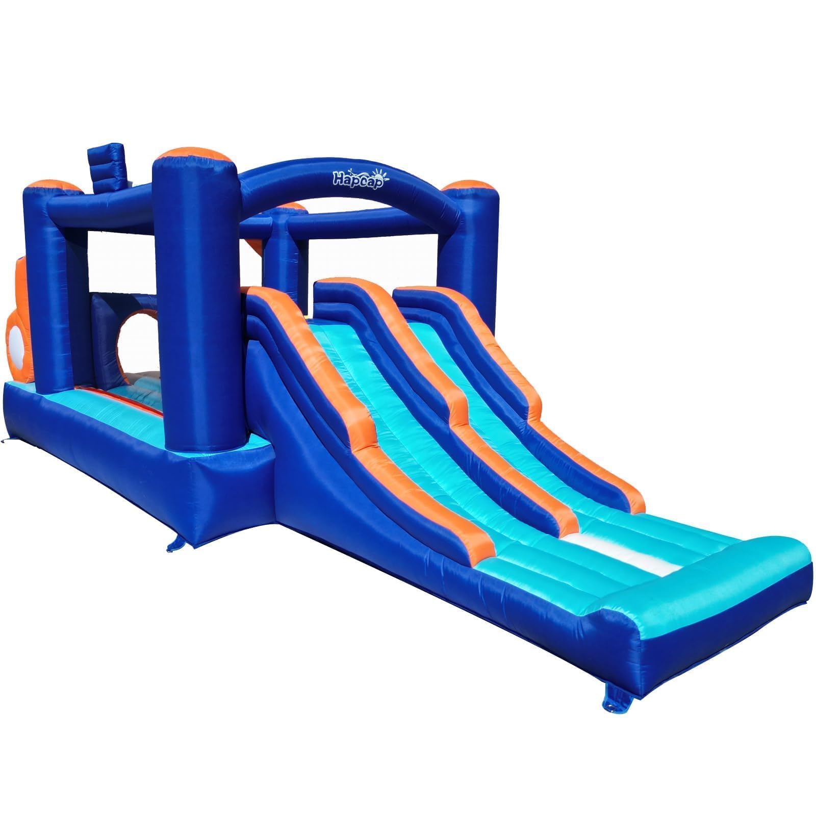 Château Gonflable Double Toboggan et Tunnels