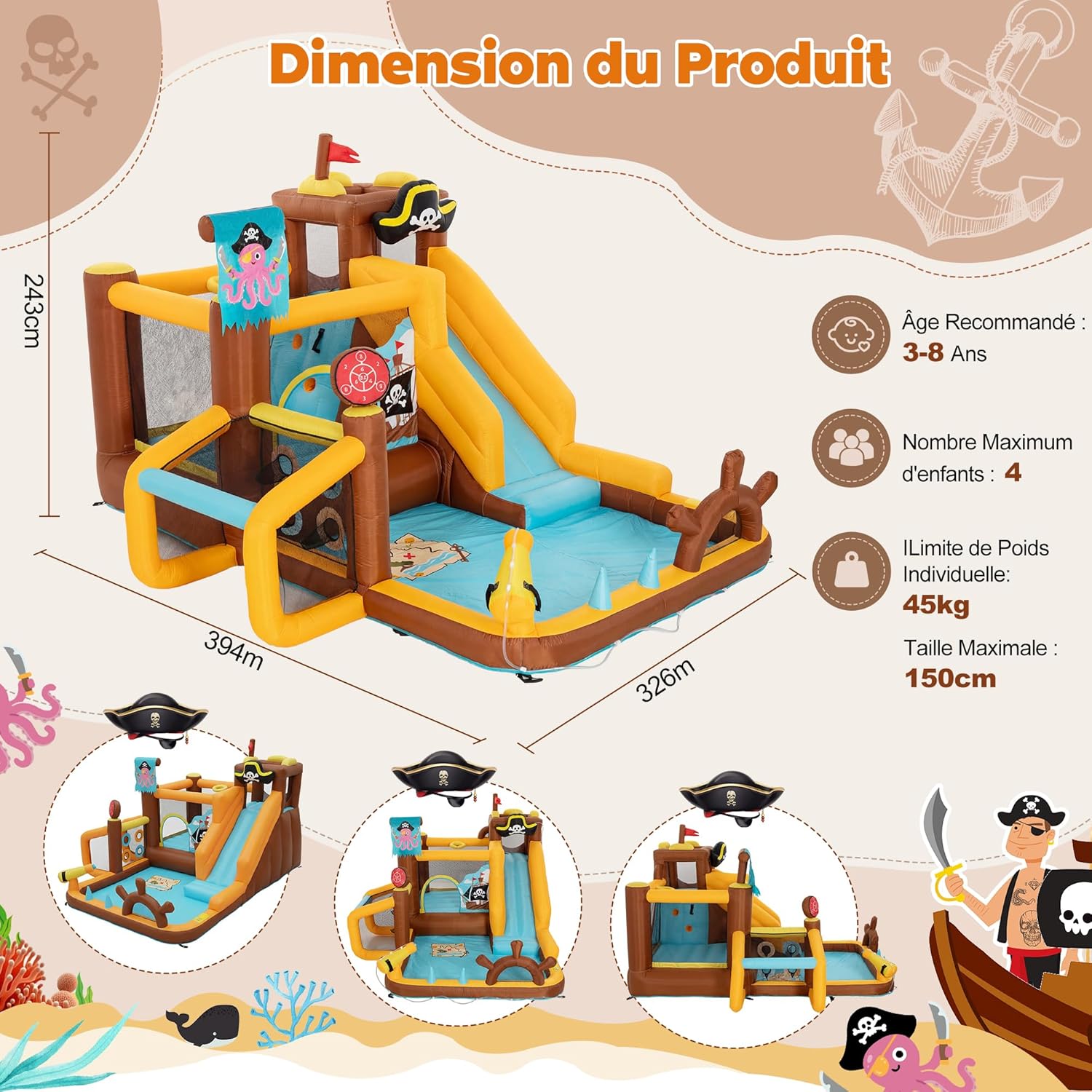 Château Gonflable UEV 8 en 1 avec Piscine 2
