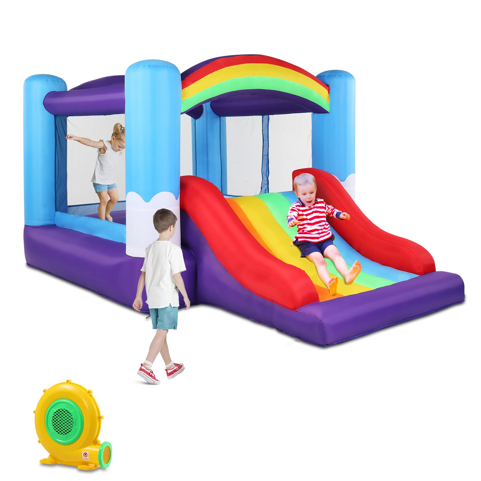 Château Gonflable LEADZM avec Toboggan et Trampoline
