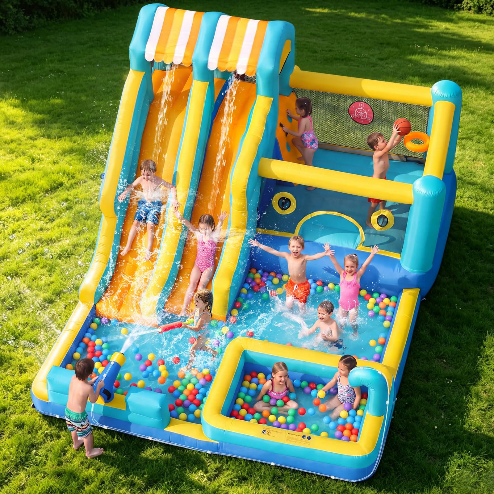 Château Gonflable XXL Parc Aquatique 10 en 1