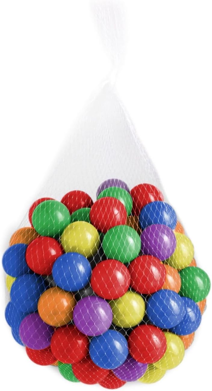 Sac en filet de 100 balles de jeu multicolores Monsieur Bébé