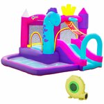 Château Gonflable Outsunny avec Toboggan et Piscine