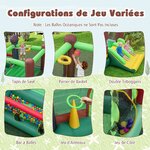 Château Gonflable Costway Double Toboggans 680W 2