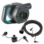 Gonfleur électrique Intex gris et turquoise avec tuyau flexible et trois embouts