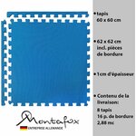 Dalle Montafox de 60 x 60 cm avec ses pièces de bordure, 1 cm dépaisseur