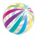 Ballon de plage géant Intex transparent à bandes pastel