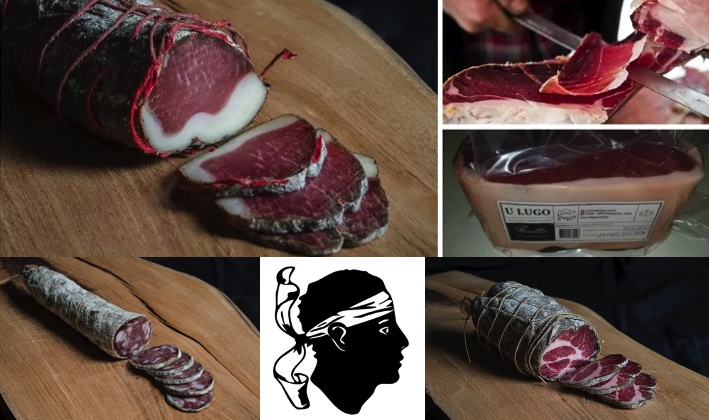 Lot 4 charcuterie Corse et jambon brut U Lugo www.luxfood-shop.fr