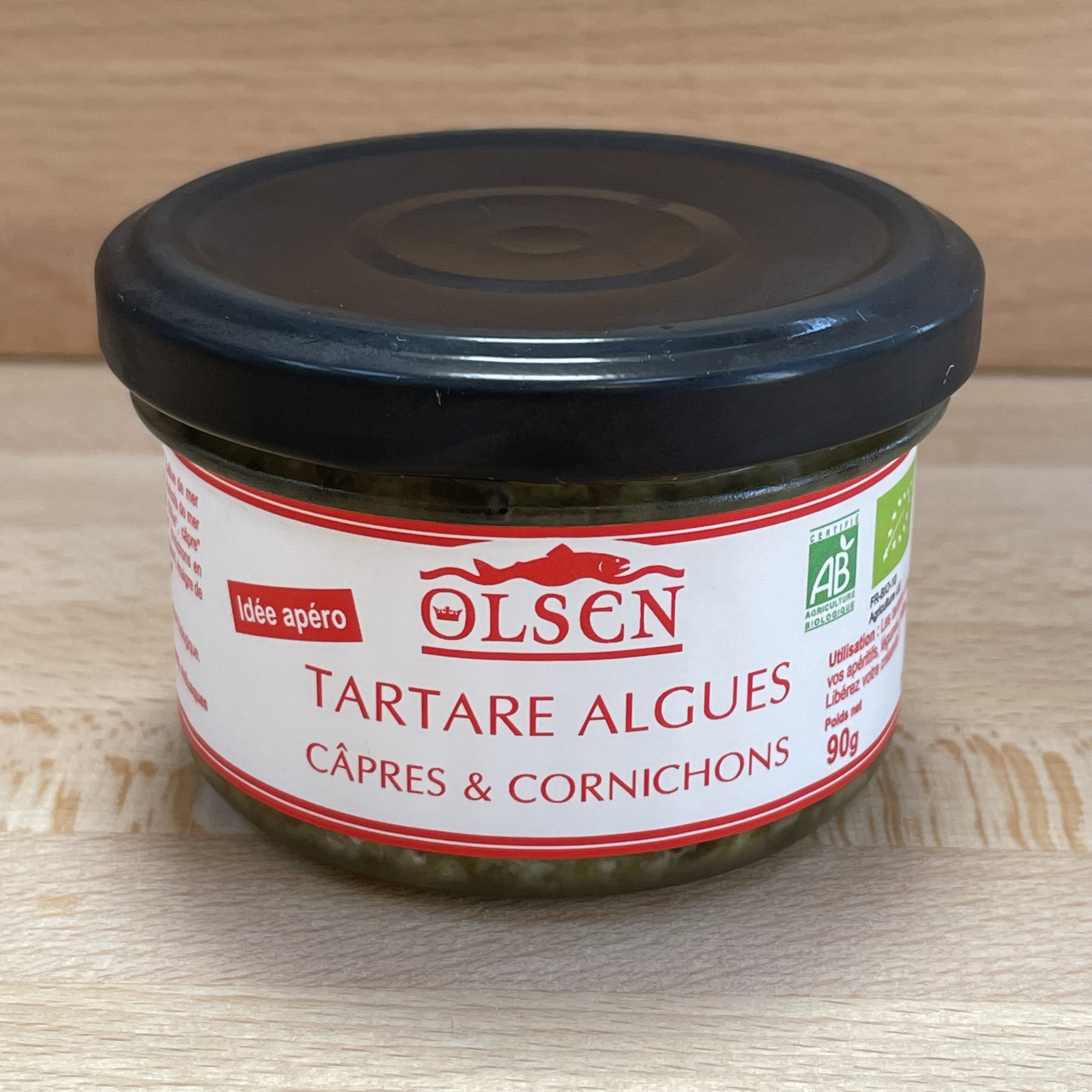 Tartare d'algue câpres &amp; cornichon bio 90g-ALBTCC-olsen-www.luxfood-shop.fr