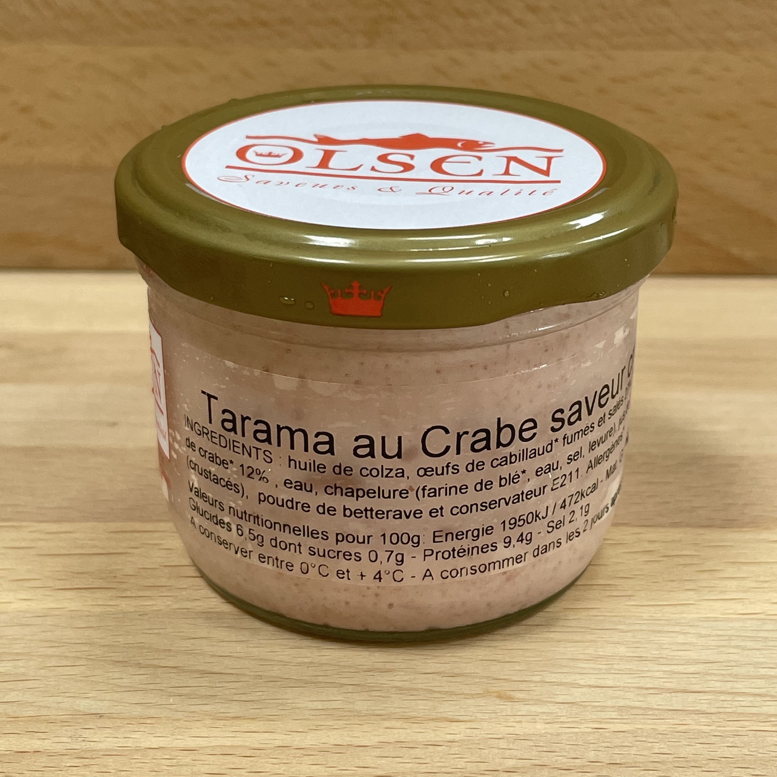 Tarama au crabe 90g-OLB36B-olsen-www.luxfood-shop.fr