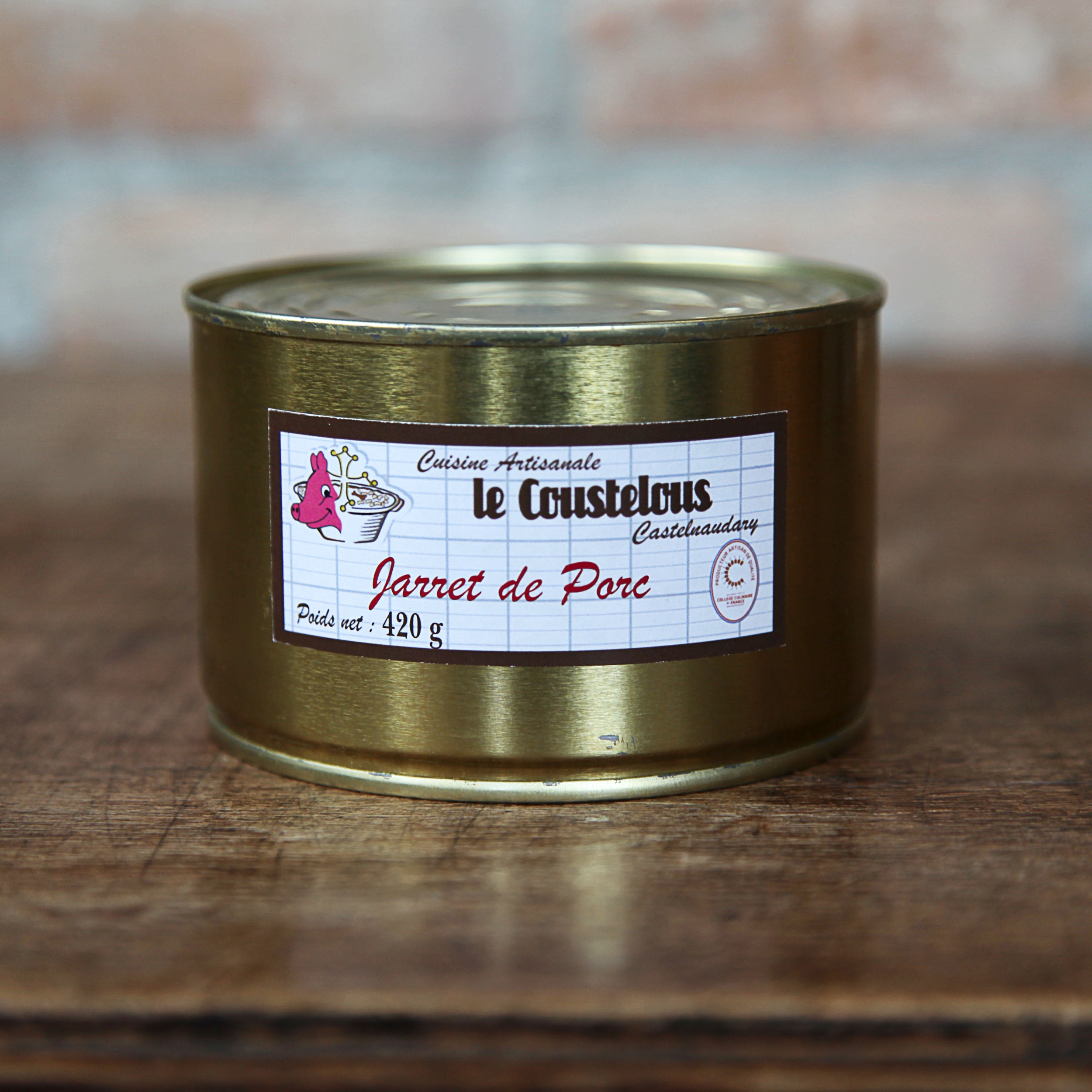 JARRET DE PORC 420g-Le coustelous - www.luxfood-shop.fr