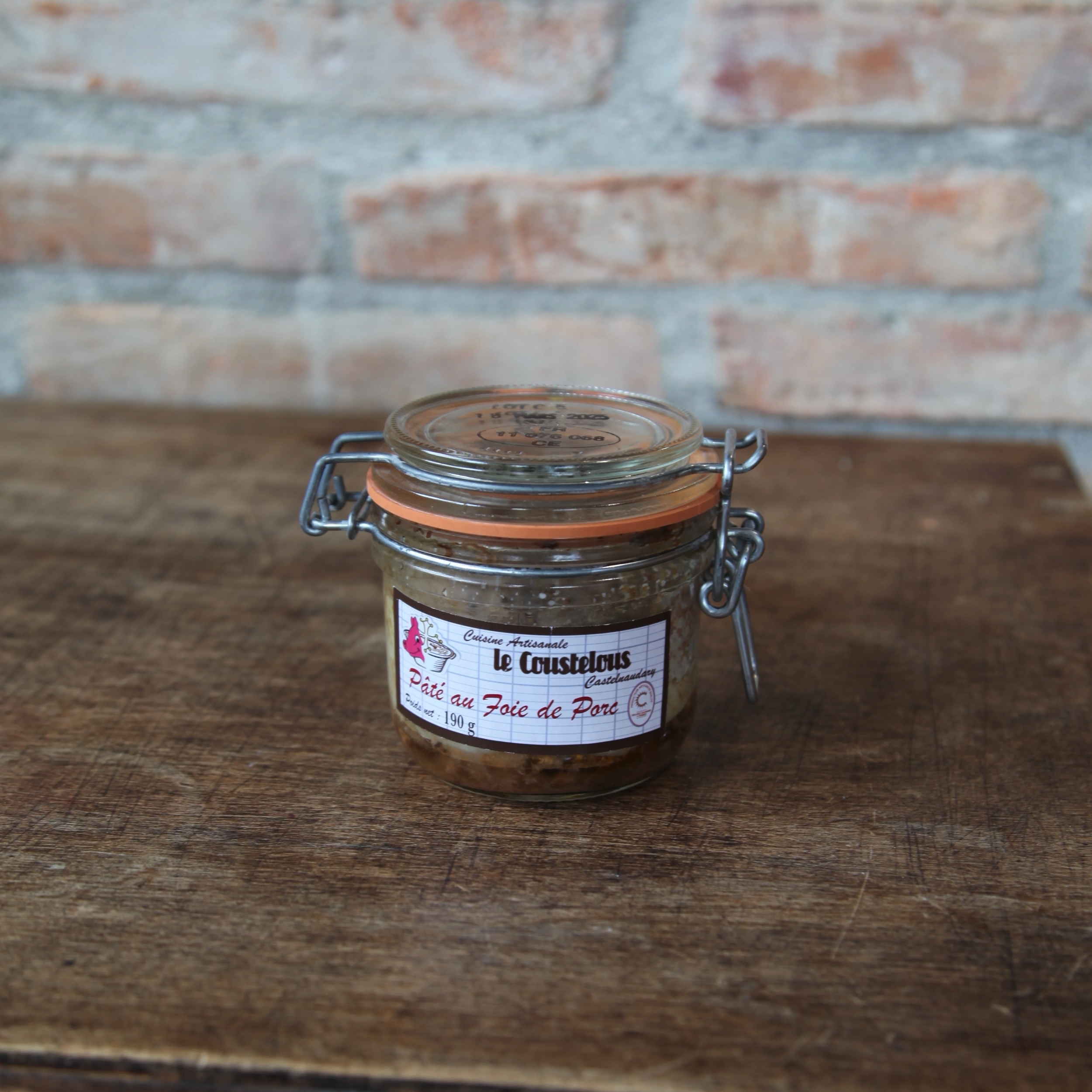 PATE FOIE DE PORC verrine 190g-Le coustelous - www.luxfood-shop.fr