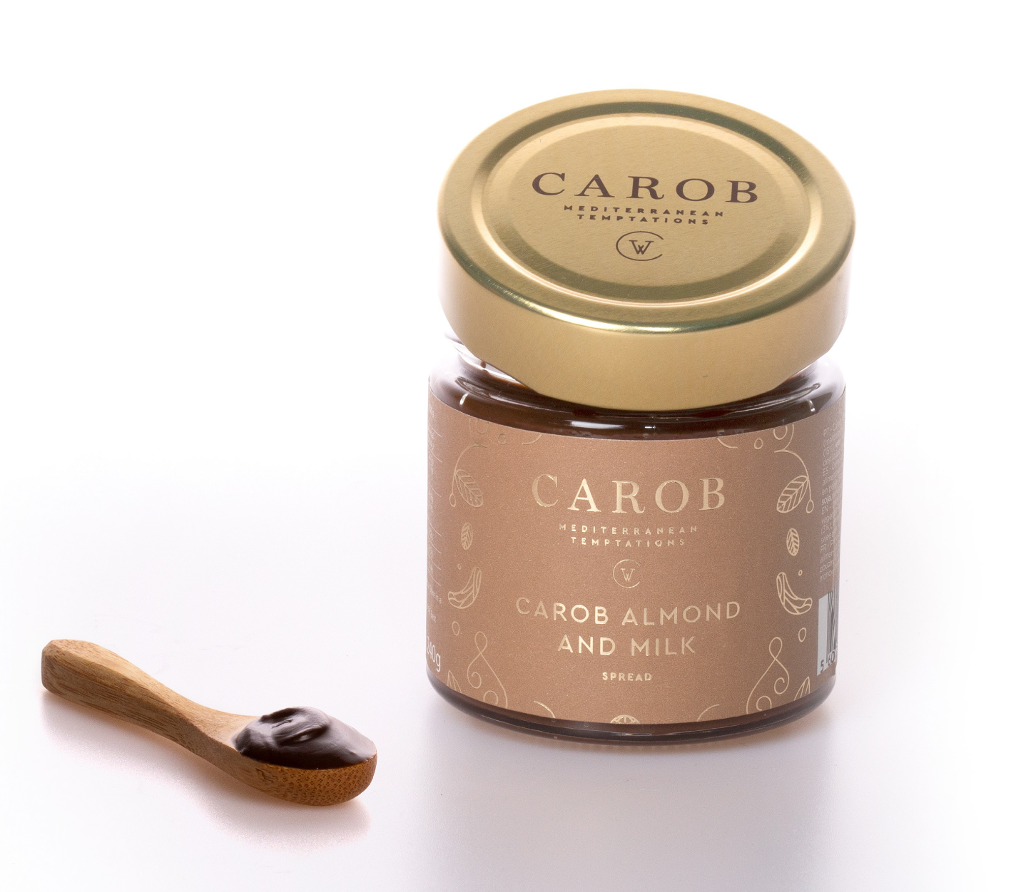 Pâté à tartiner à la caroube, aux amandes et au lait 240g Carob World - www.luxfood-shop.fr- AR105