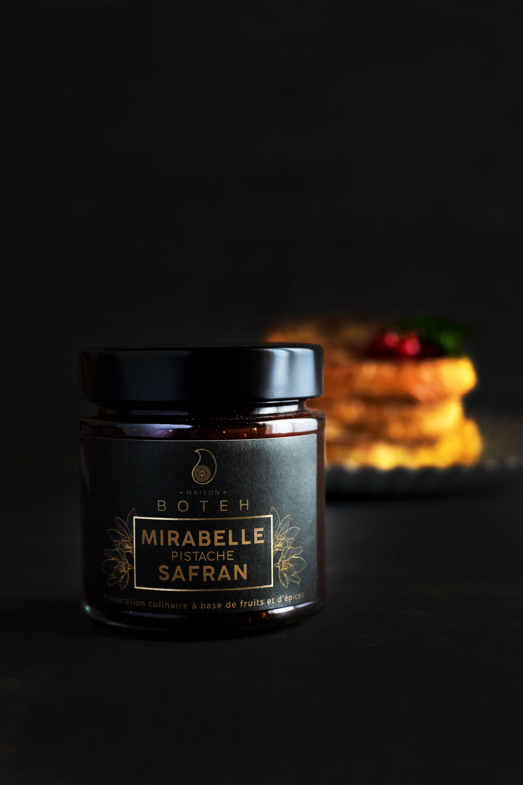 Mirabelle-pistache-safran- Maison BOTEH