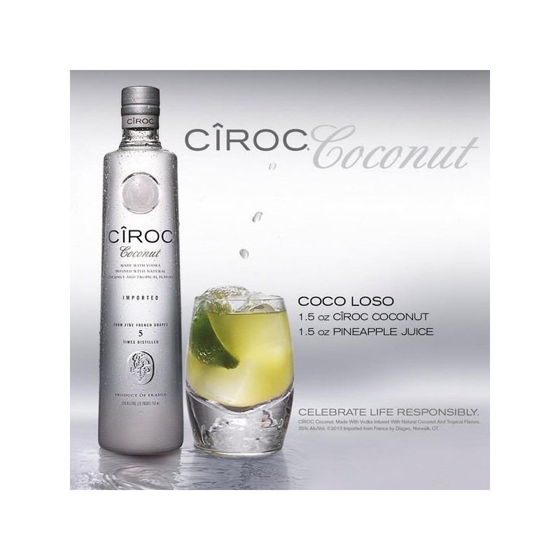 Vodka Cîroc Coconut Noix de coco