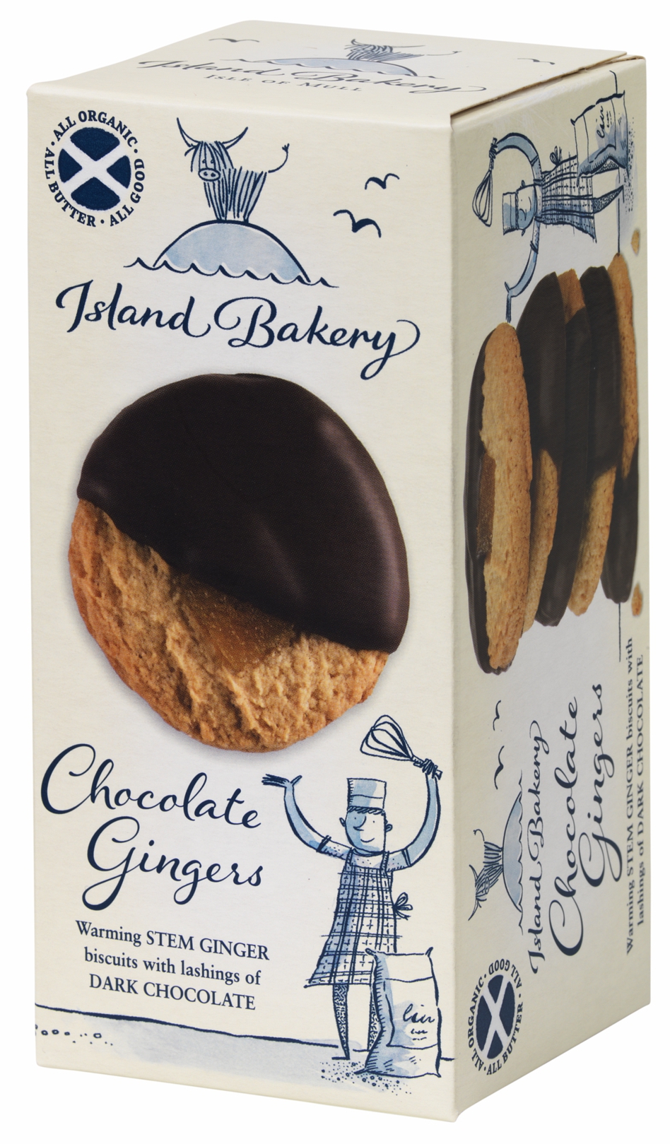 Biscuits au gingembre recouverts de chocolat noir Island Bakery biscuits écossais