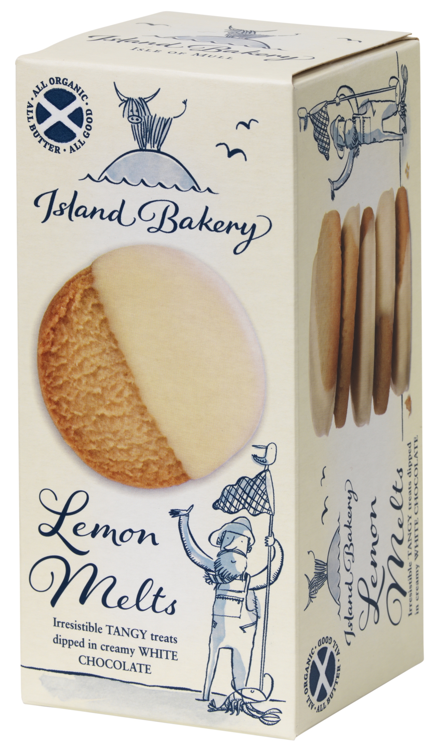 Biscuits au citron recouverts de chocolat blanc Island Bakery biscuits écossais