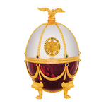 Vodka Imperial Gold Super Premium in egg Fabergé Pearl and ruby blanc et rouge www.luxfood-shop.fr